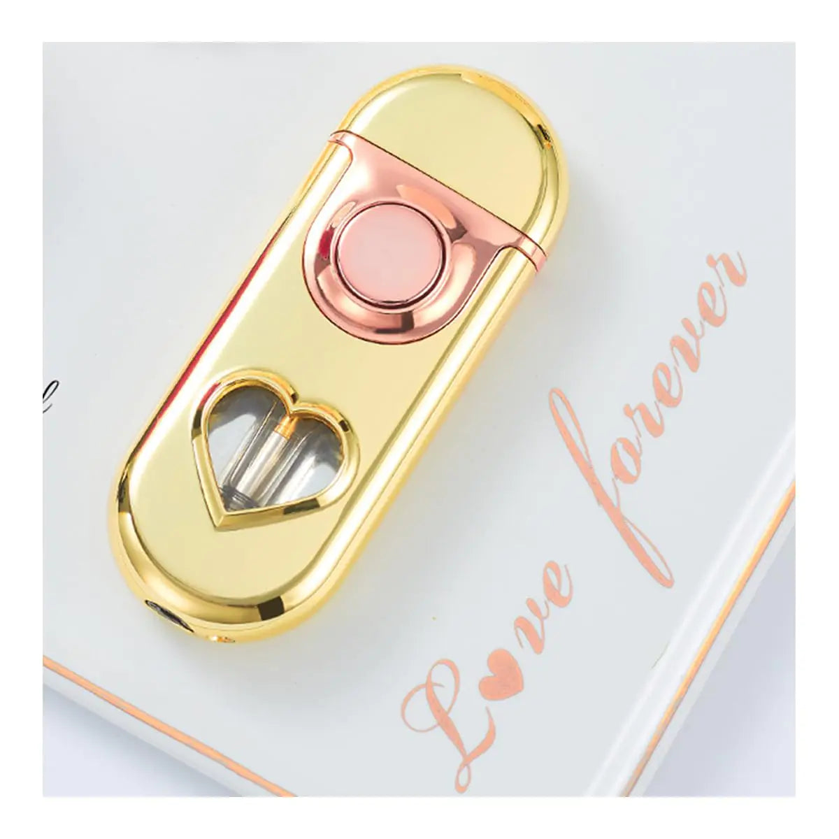 Gold Heart Jet Torch Lighter