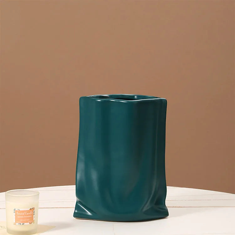 Colored Bag Ceramic Vases