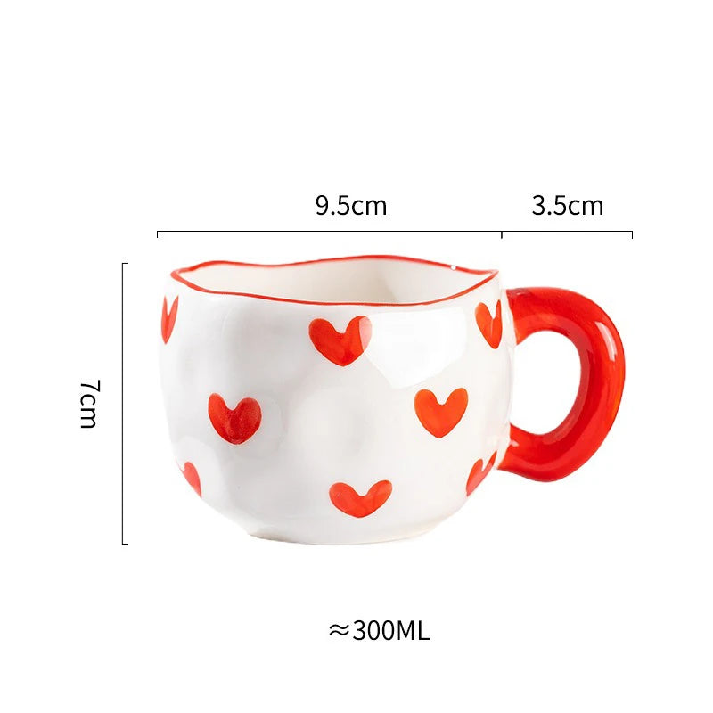 Hand Pinched Irregular Ceramic Patterned Mugs