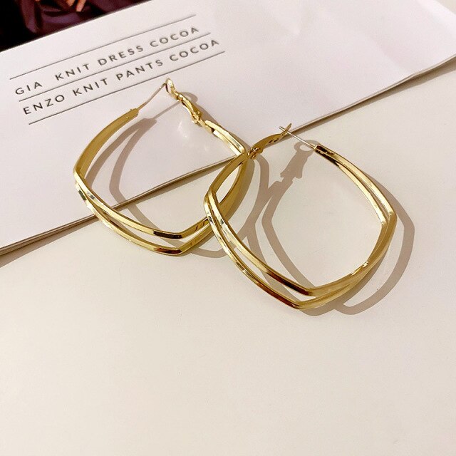 Double-Layer Geometric Earrings