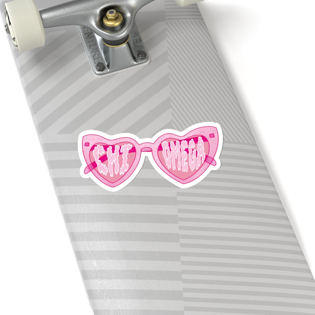Sassy Pink Glasses Sorority Stickie