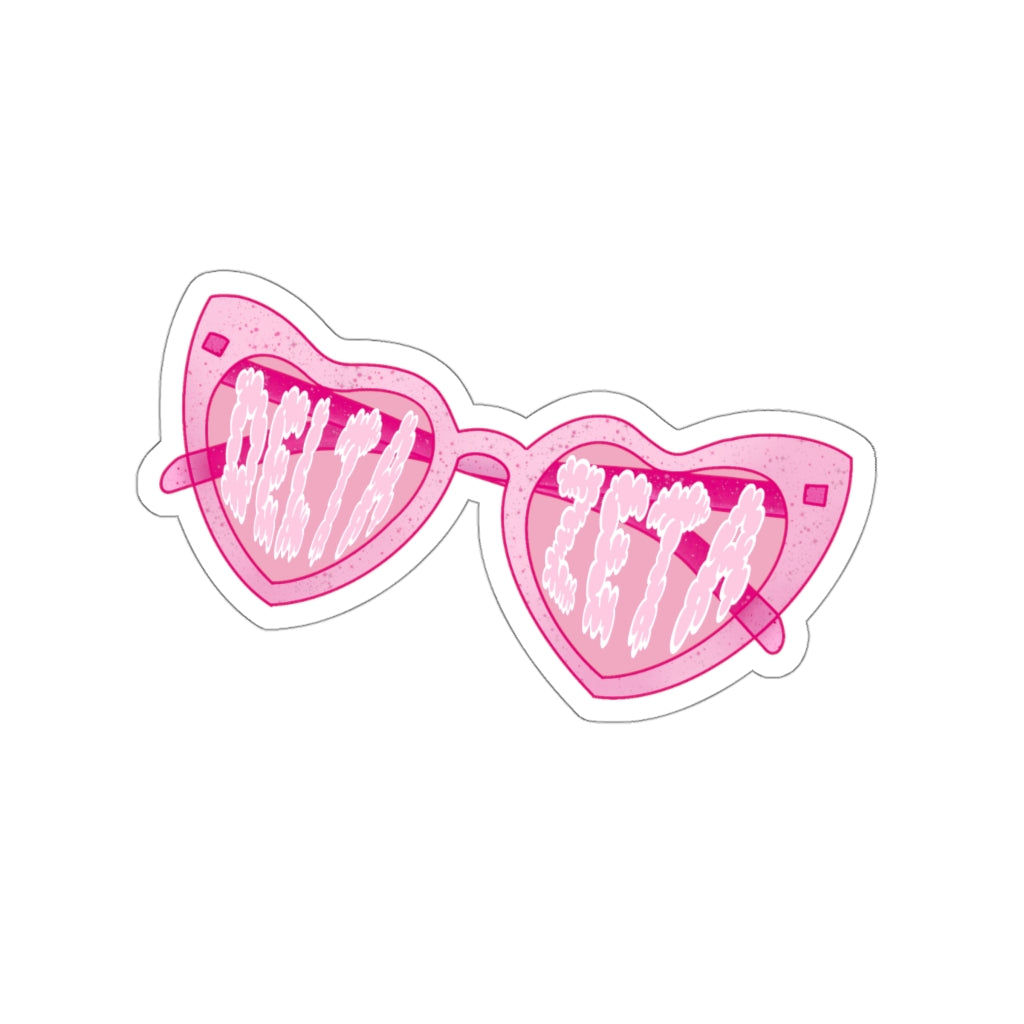 Sassy Pink Glasses Sorority Stickie