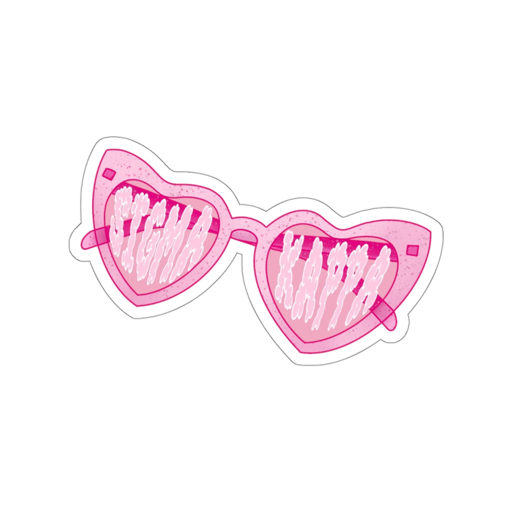 Sassy Pink Glasses Sorority Stickie