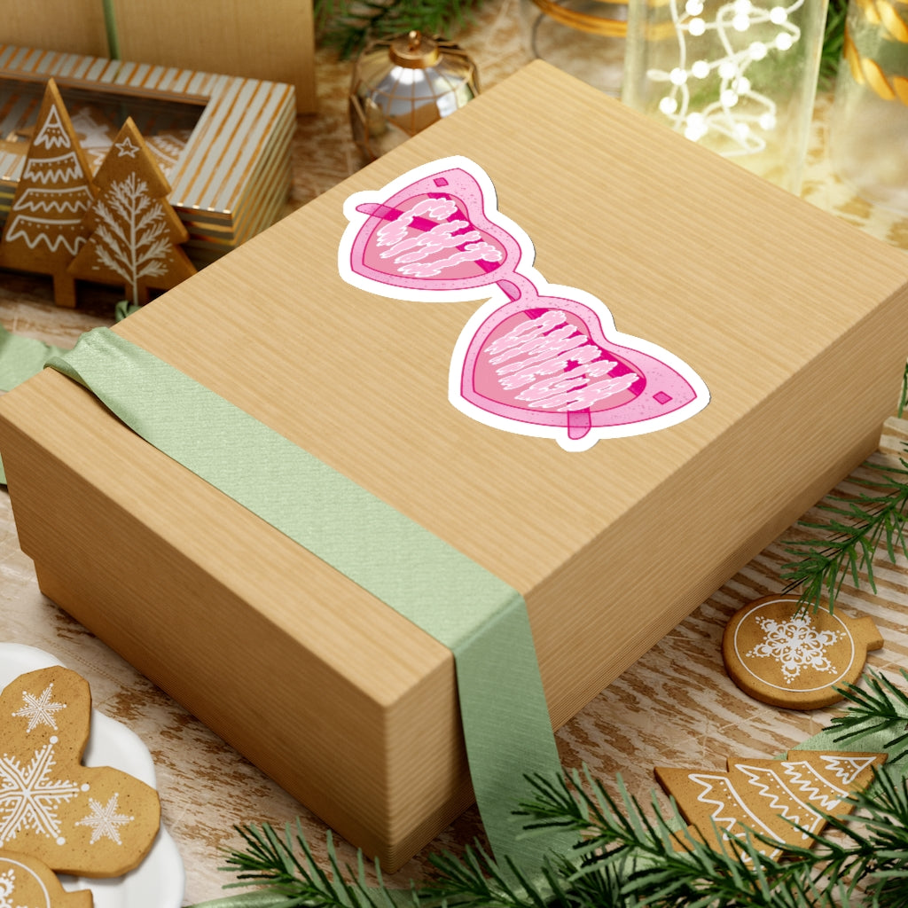 Sassy Pink Glasses Sorority Stickie