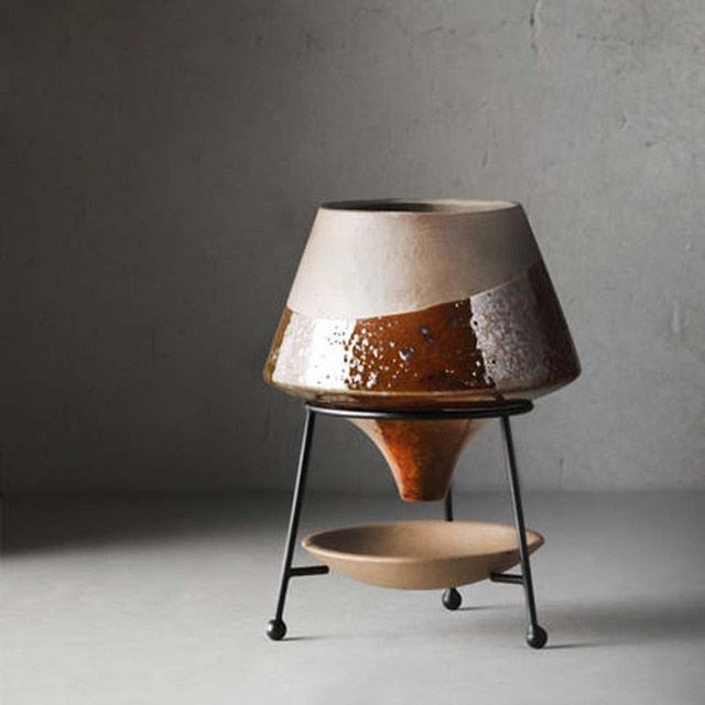 Modern Ceramic Plant Pot with Stand