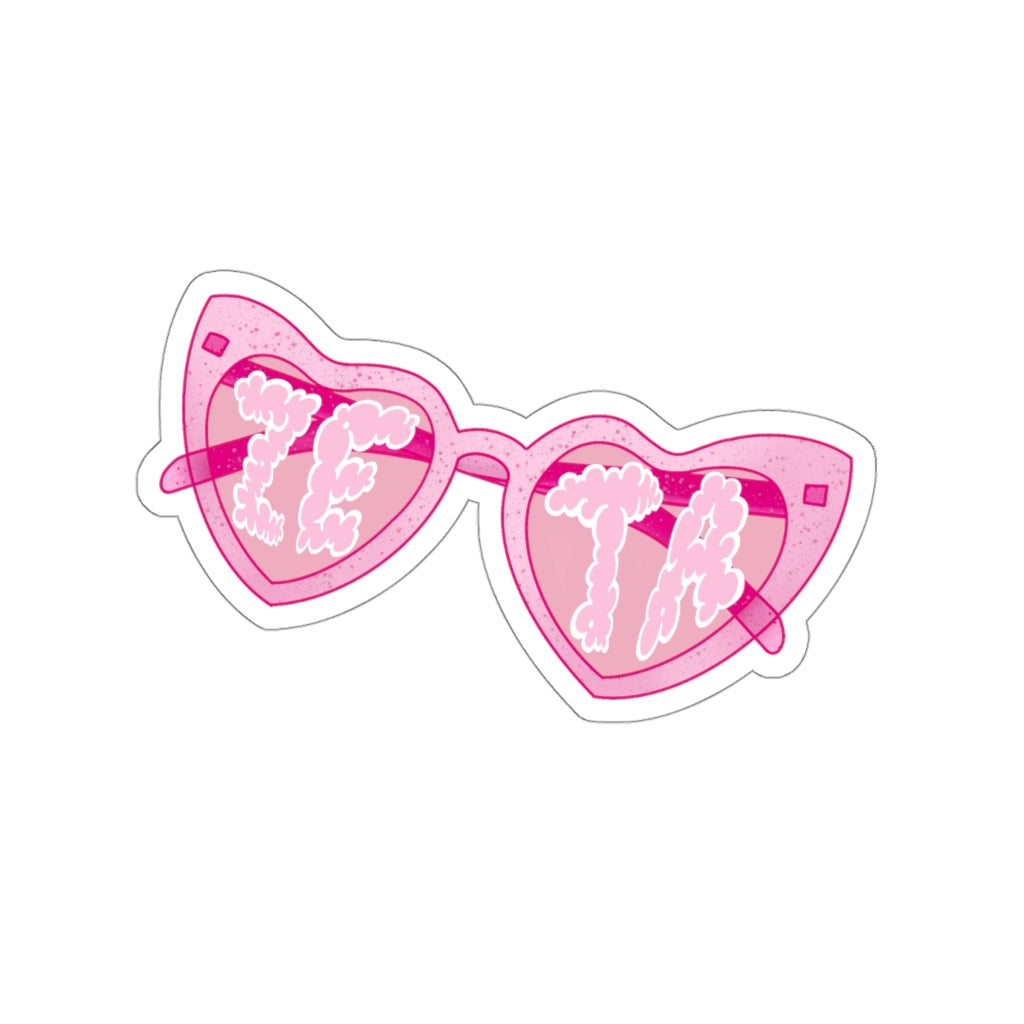Sassy Pink Glasses Sorority Stickie