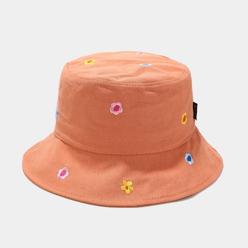 Mixed Y2K Flower Embroidery Bucket Hat