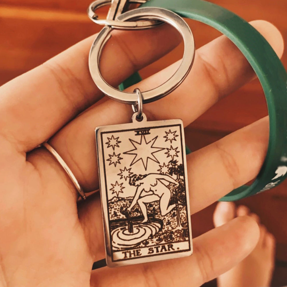 Rose Gold Link Chain Tarot Card Necklace