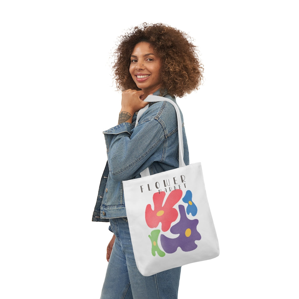 Vintage Flower Market Rainbow Tote