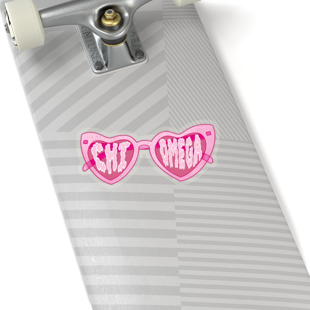 Sassy Pink Glasses Sorority Stickie