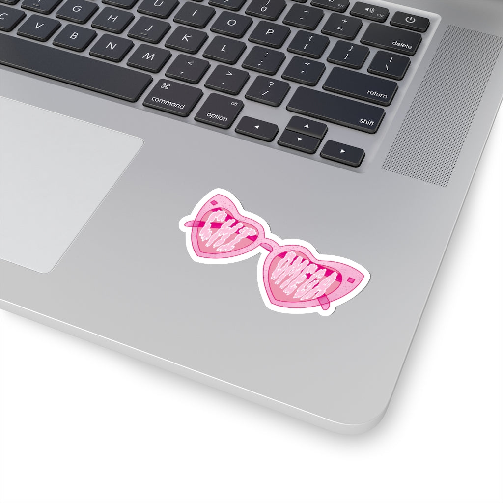 Sassy Pink Glasses Sorority Stickie