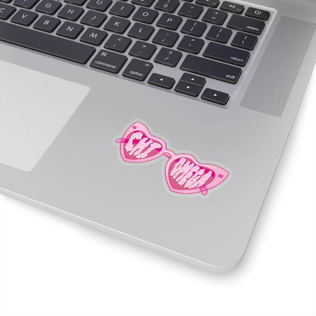 Sassy Pink Glasses Sorority Stickie