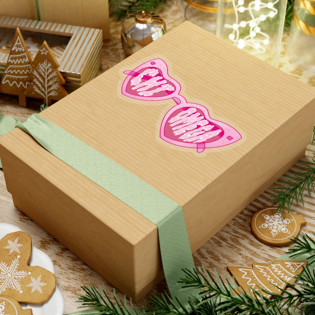 Sassy Pink Glasses Sorority Stickie