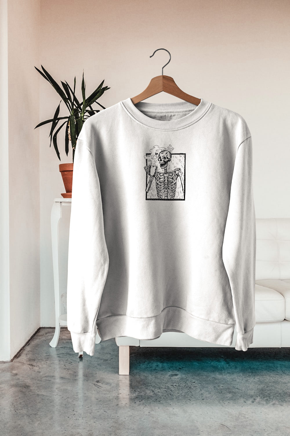 Spooky Coffee Embroidered Sweatshirt