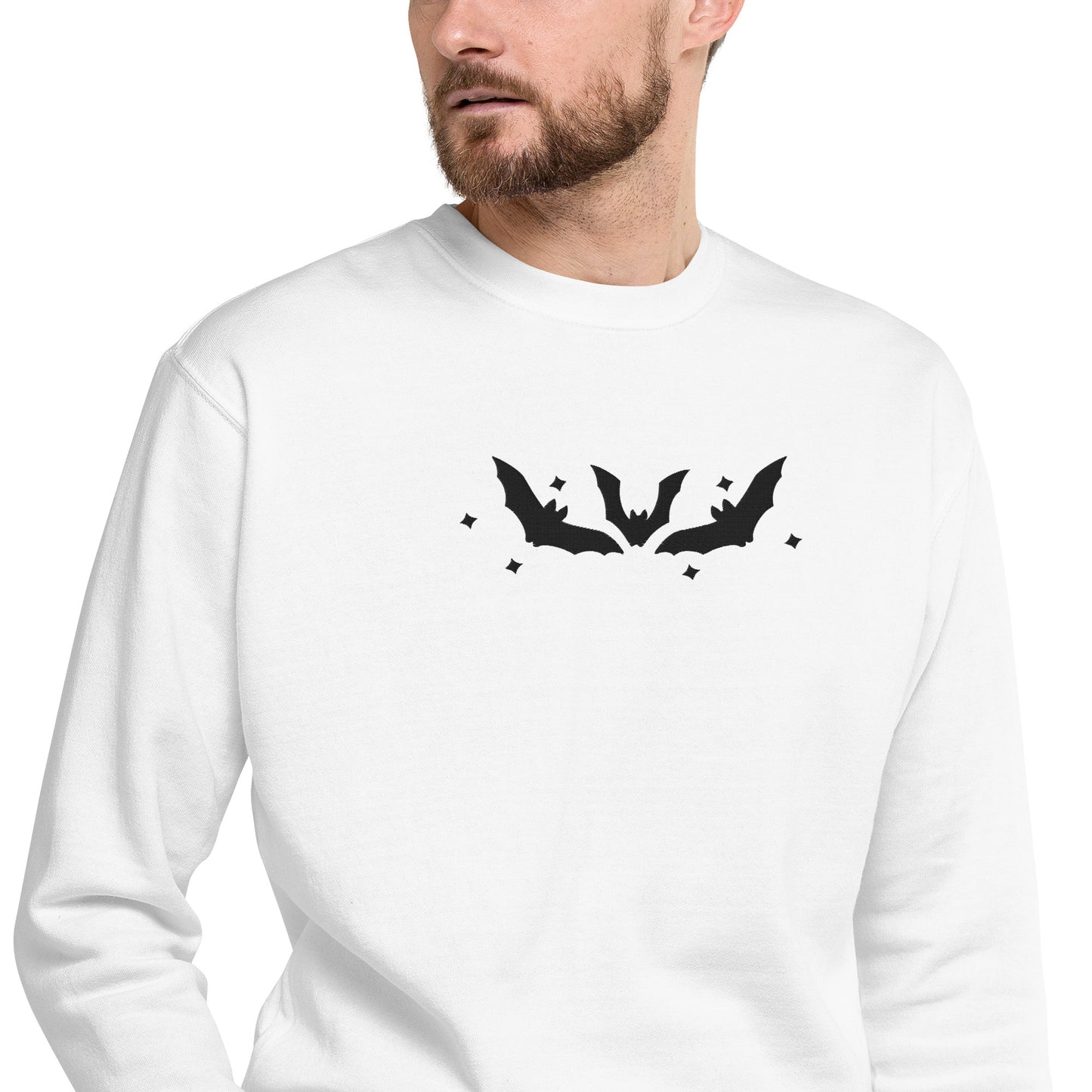 Vintage Style Bats Embroidered Sweatshirt