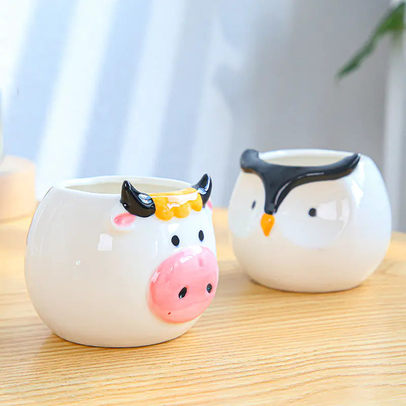 Cartoon Animal Ceramic Planter