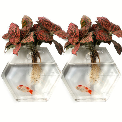 Geometric Hydroponic Glass Planter