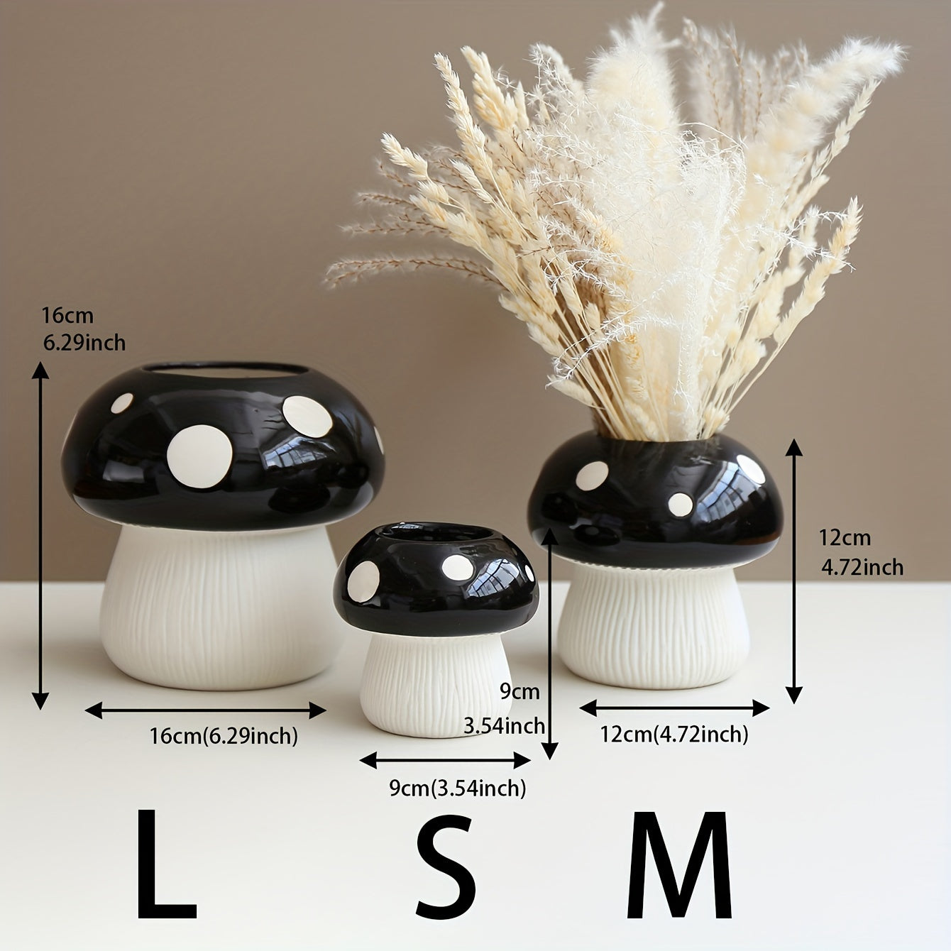 Modern Resin Mushroom Vase