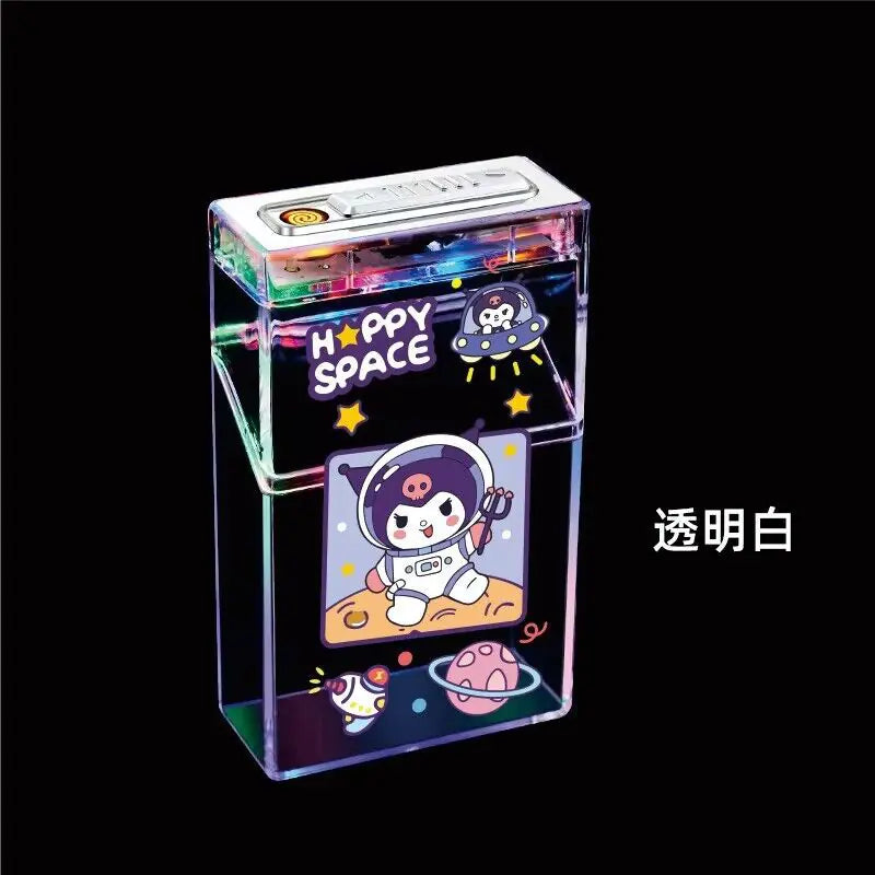 Transparent Cigarette Case Lighter