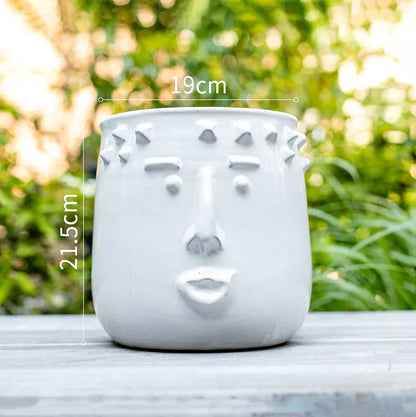 Handcrafted Ceramic Face Planter
