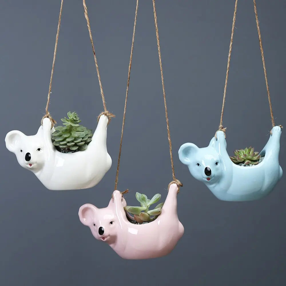 Hanging Koala Ceramic Planter