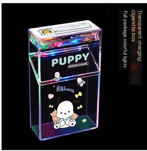 Transparent Cigarette Case Lighter