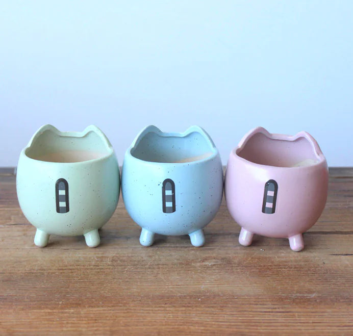 WhimsyCat Ceramic Planters