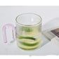 Vertical Pattern Colored Glass Cup