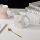 Handbag Ceramic Mug with Spoon