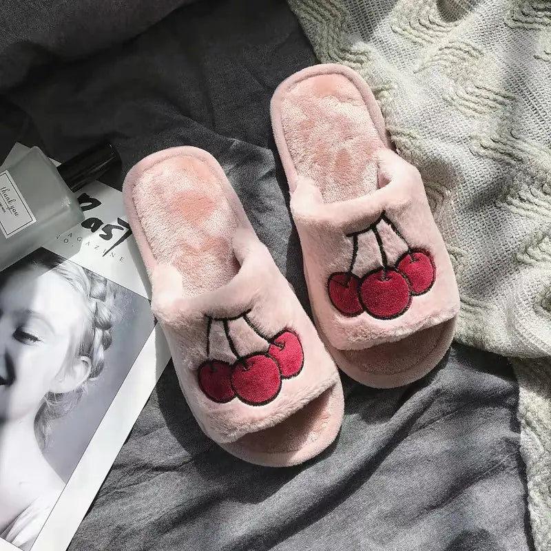 Fruit Plush Slippers