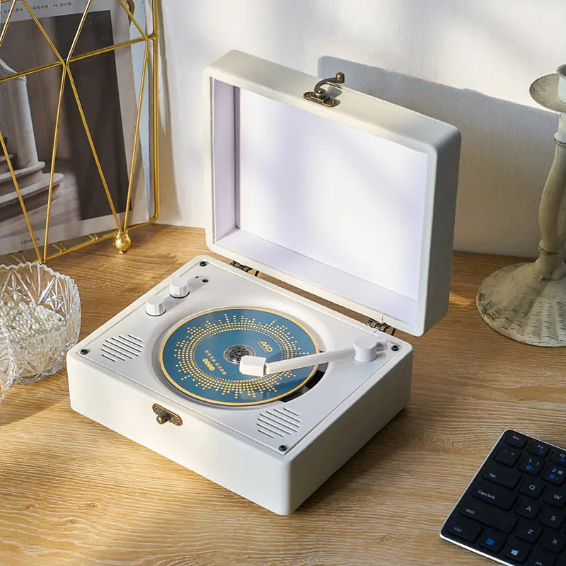 Retro Turntable Style CD Player