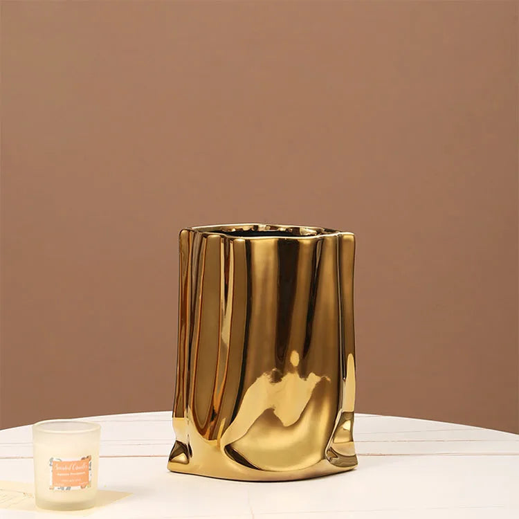 Colored Bag Ceramic Vases