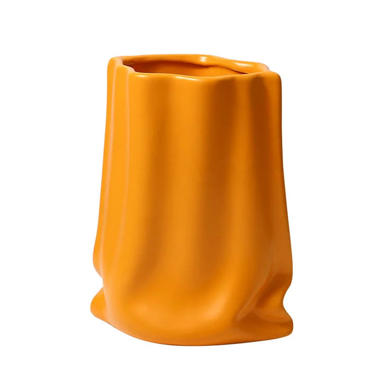 Colored Bag Ceramic Vases