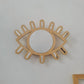 Wooden Eye-Shaped Wall Mirror