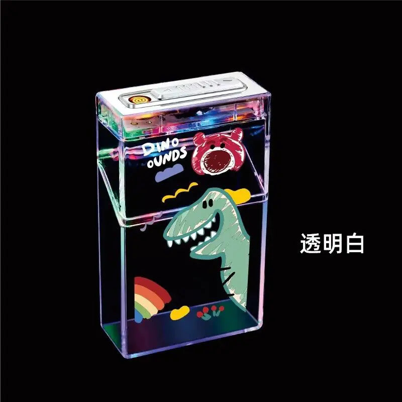 Transparent Cigarette Case Lighter