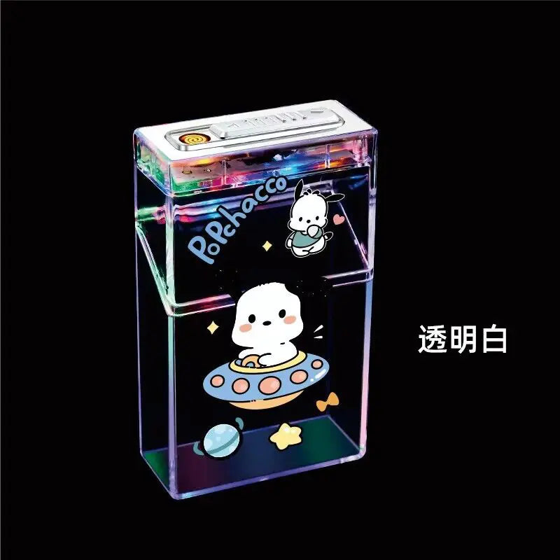Transparent Cigarette Case Lighter