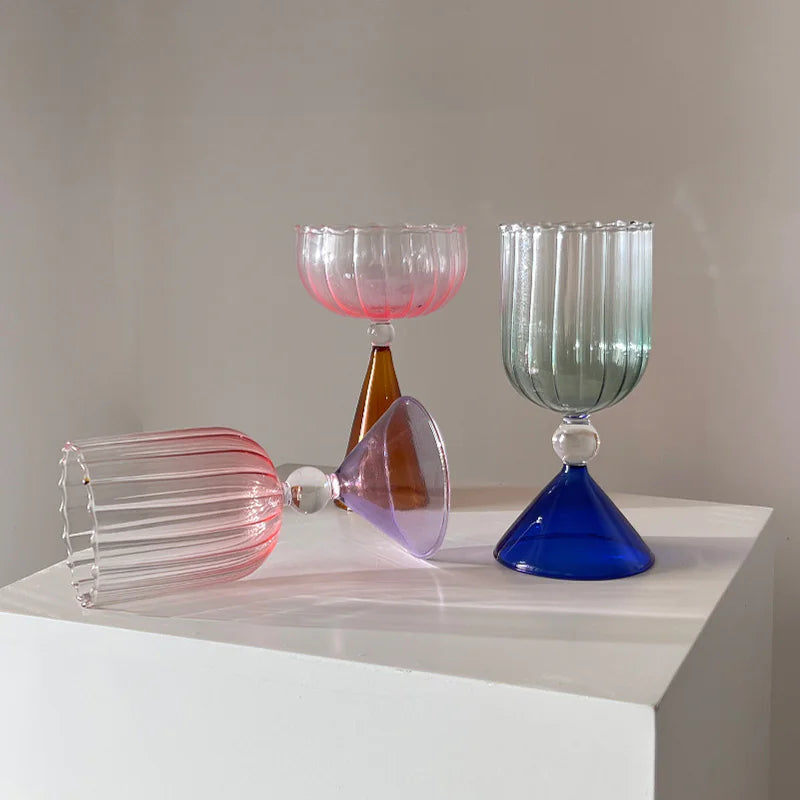 Irregular Design Glass Cup for Coffee, Milk, Juice