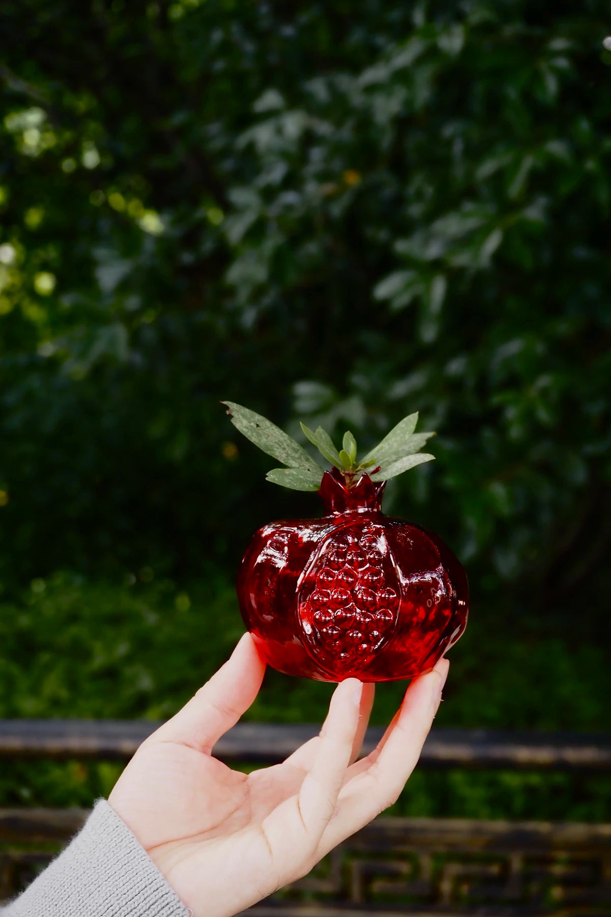 Pomegranate Glass Vase