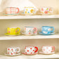Hand Pinched Irregular Ceramic Patterned Mugs