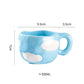 Hand Pinched Irregular Ceramic Patterned Mugs