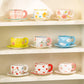 Hand Pinched Irregular Ceramic Patterned Mugs