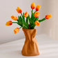 Crinkle Paper Bag Ceramic Vase