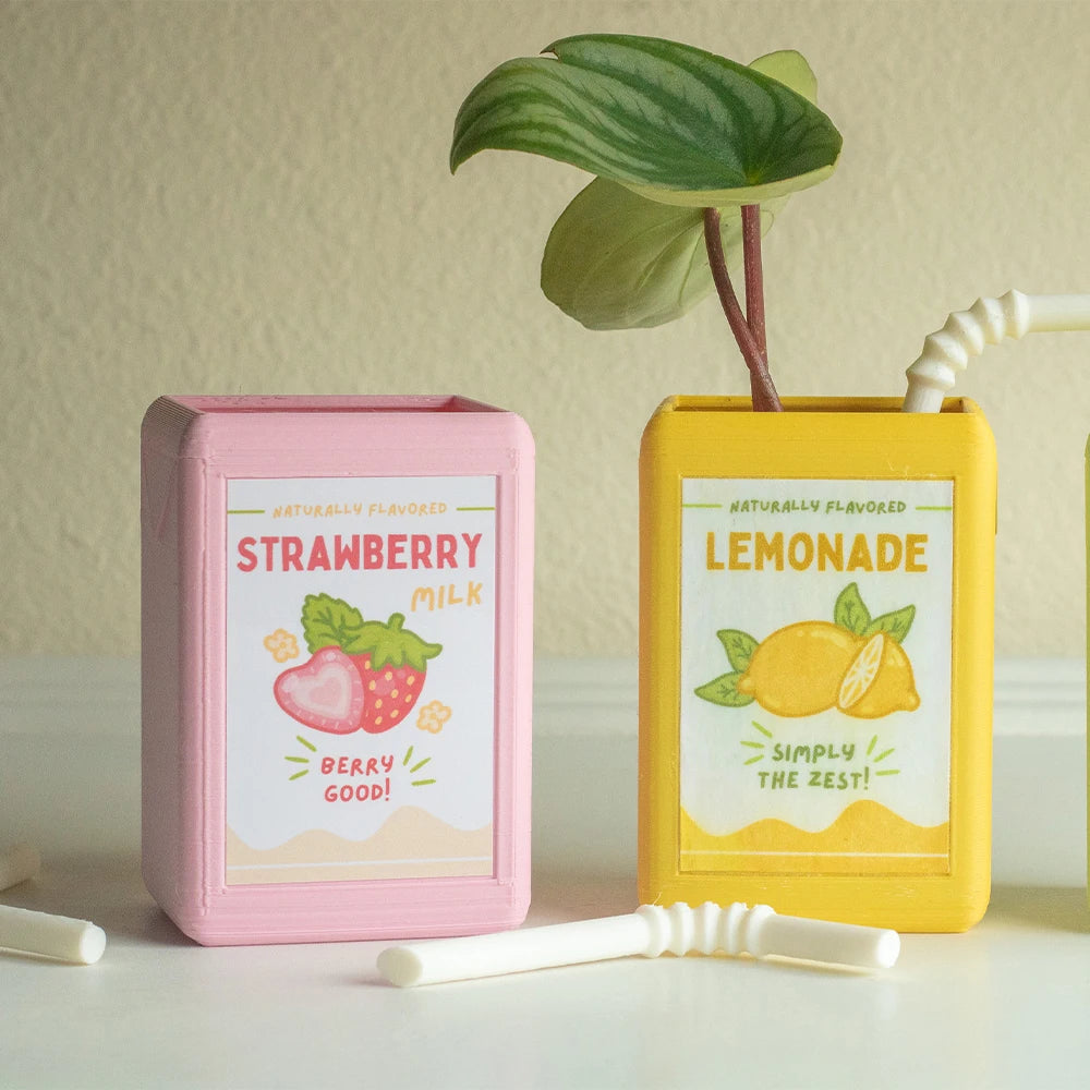 Vintage Juice Box Planters