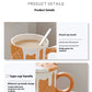 Ceramic Waffle Cone Mug With Lid & Spoon