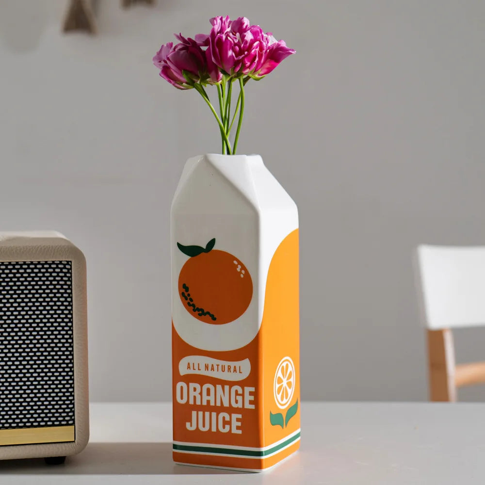 Juice Carton Vases