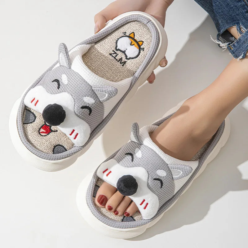 Cotton Animal Slippers