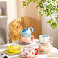 Hand Pinched Irregular Ceramic Patterned Mugs