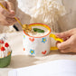 Ceramic Heart Pattern Mugs
