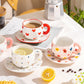 Hand Pinched Irregular Ceramic Patterned Mugs