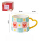Ceramic Heart Pattern Mugs